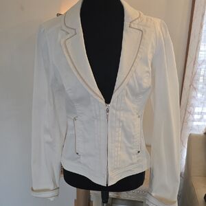 White House Black Market Cream Blazer